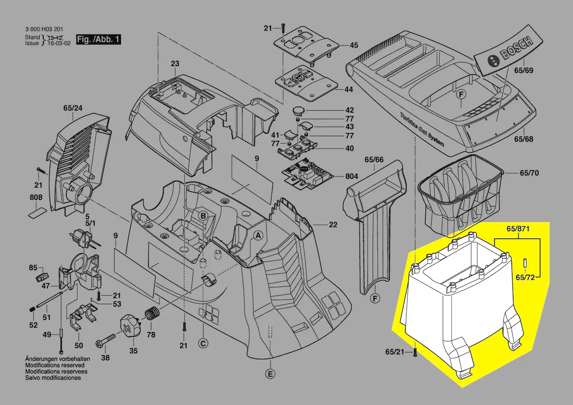 Canal de broyage réf. 2 609 006 903 BOSCH